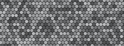 Φωτογραφία Hexagon honeycomb wallpaper with white and grey tiles in seamless mosaic