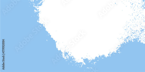 Abstract blue grunge background with heart shape, vector illustration of a watercolor splash texture design with snowflake border