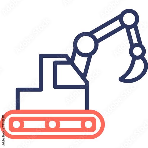 Heavy Equipment line color icon