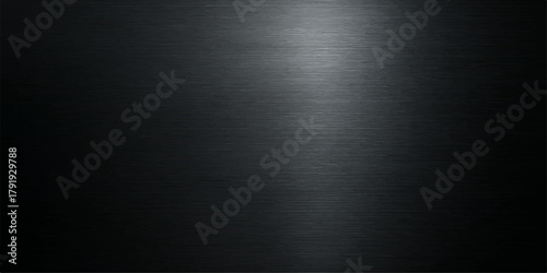 Dark brushed metal surface texture wallpaper, featuring a shiny silver aluminium plate with a subtle industrial light effect on the gray metallic background