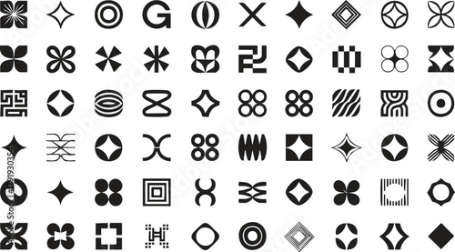 Creative Geometric Shapes and Abstract Letterforms for Modern Branding and Visual Design.