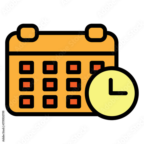 Deadline Vector Filled Icon Design