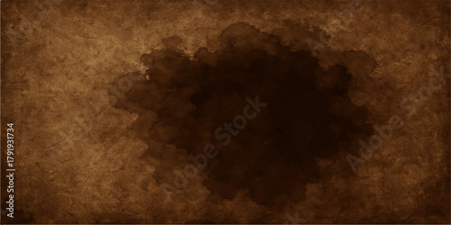 Aged brown grunge wall paper texture with vintage worn beige design