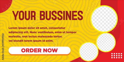 abstrack yellow cover banner design template