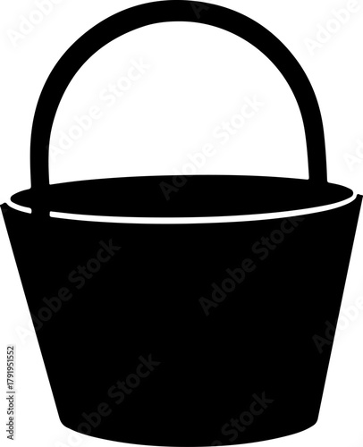 metal bucket vector illustration