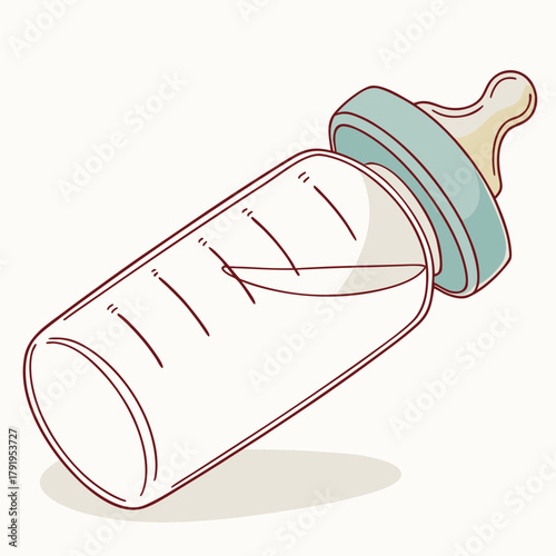 Baby bottle with liquid