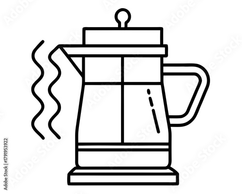 French press for brewing coffee or tea