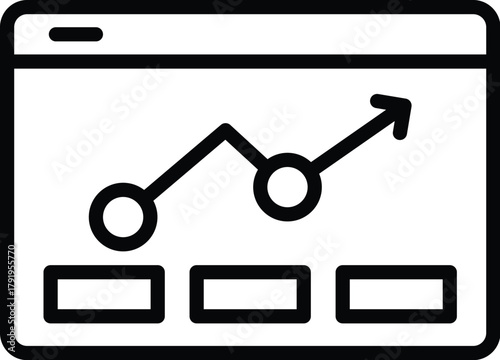 dashboard web icon in outline style