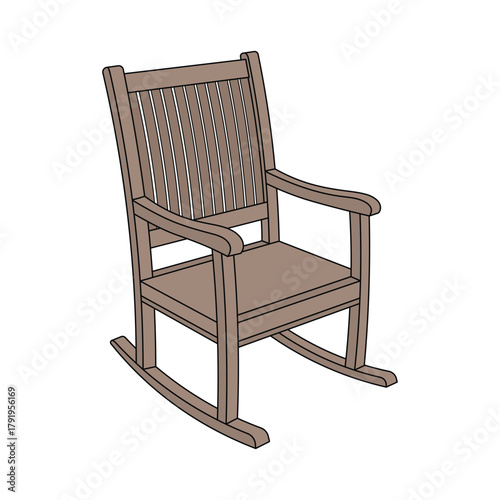 kids drawing vector illustration design rocking chair cartoon isolated