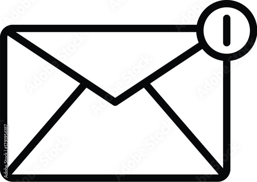 message web icon in outline style