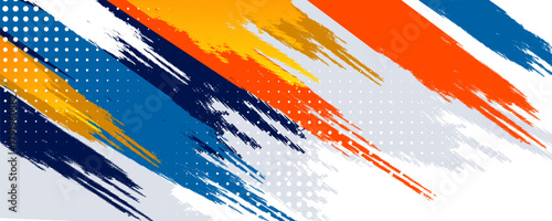 Colorful silhouette style design, grunge. Design concept to celebrate national sports day of badminton and basketball. Sports