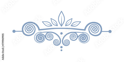 Elegant decorative divider element featuring delicate floral and scrollwork design adornment for text or page