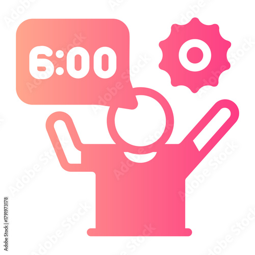 wake up gradient icon