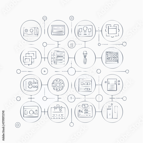 Interface icons - dashboard elements for User Experience design