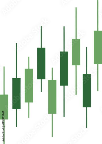 Candlestick chart showing price fluctuations, depicting market trends and financial analysis.