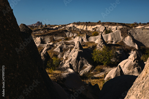 Volcanic Rock Formations and Cave Houses in Cappadocia, Turkey