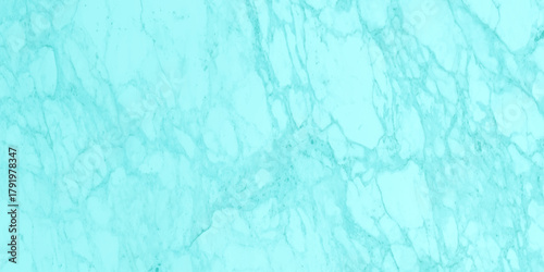 Vivid aqua cyan marble texture background with deep blue veining and glowing center for modern luxury design.