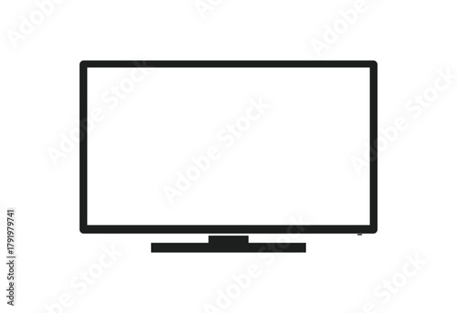Simple flat LED screen icon, Monitor symbol
