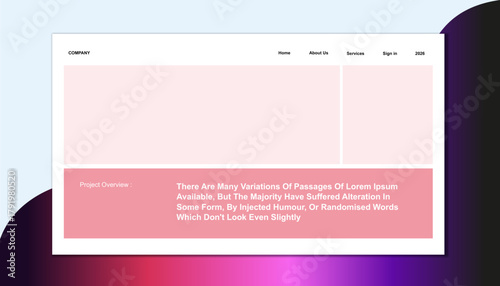 Modern Business Service Overview Presentation Slide with Layered Sphere Graphic