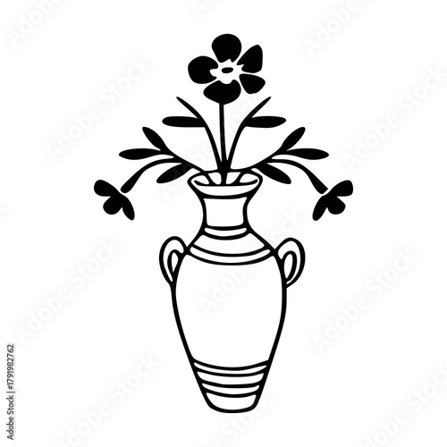 elegant stylized botany illustration