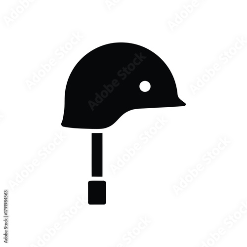 Military helmet icon vector graphic element isolated
