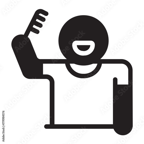 hair styling glyph icon