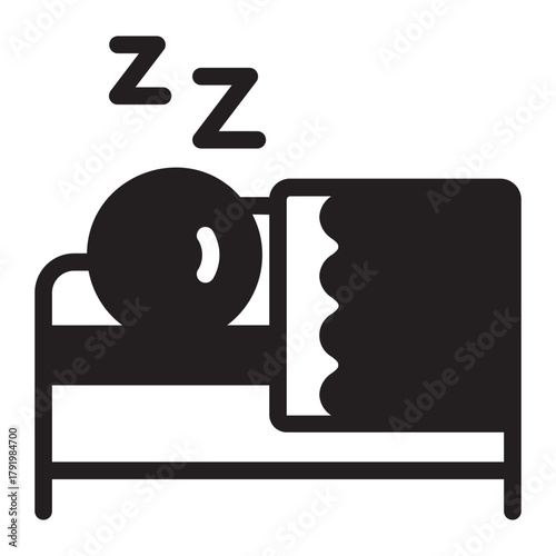 take a nap glyph icon