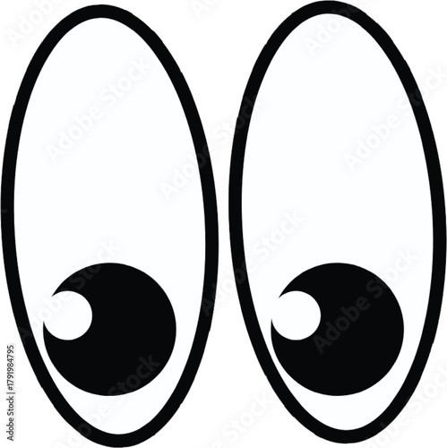 Cartoon eyes illustration googly animated expression