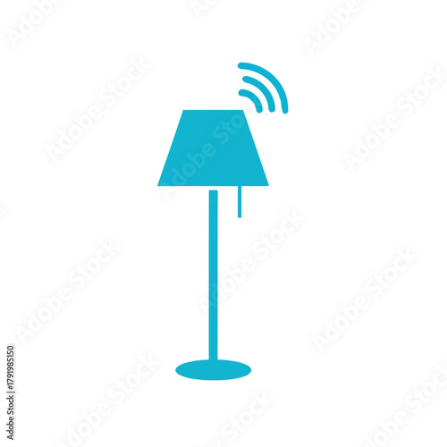 Smart floor lamp wireless icon for home automation
