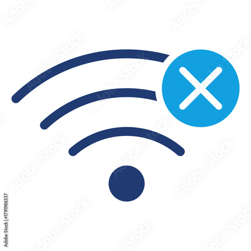 Disconnect Blue Color Icon