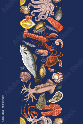Seafood banner for your designs