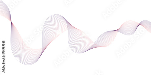 A beautiful, flowing, and elegant purple wave lines art with abstract design. The image evokes a sense of tranquility and movement. The curve line art looks simple but fascinating