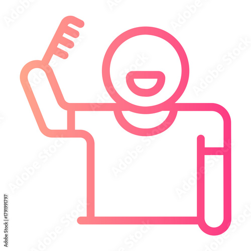 hair styling gradient icon
