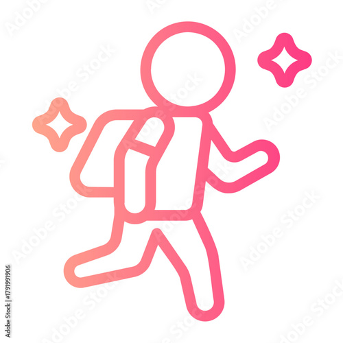 back to school gradient icon