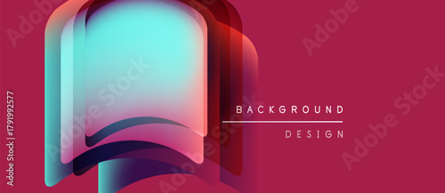 Abstract book layers, vibrant colors, gradient effect. Modern design element for backgrounds, presentations. Minimalist style.