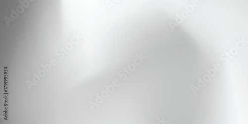 Silver foil background with metal mirror texture. Chrome gradient surface with light gloss. Vector eps10 background