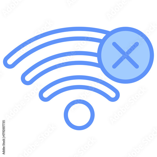 Disconnect Outline Blue Color Icon