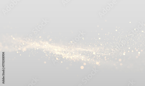 Obraz na plátně Golden glitter dust sparkles across a transparent background