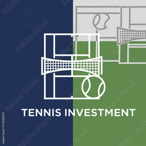 Tennis Investment Logo - A Modern Design for Sports and Finance.