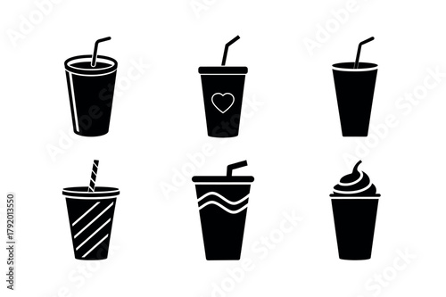 Kitchen Ladle Spoon Vector Icon Set – Slotted Serving Utensils Piktograms