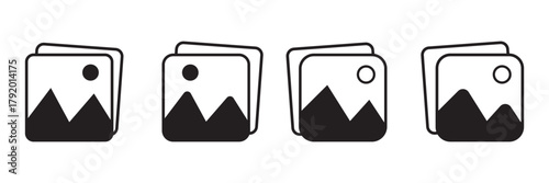 Picture icon vector. photo gallery icon symbol.