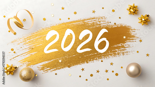 Golden 2026 new year celebration