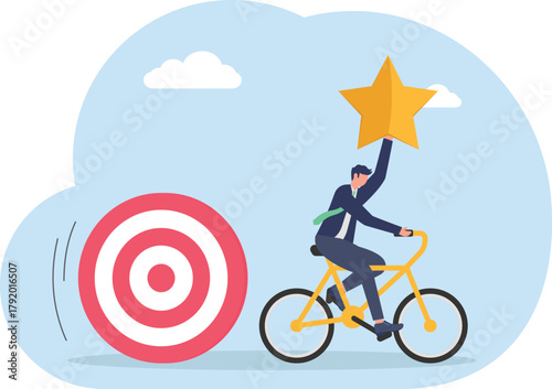 illustration of being pursued by targets in designing a strategy to improve business quality ratings

