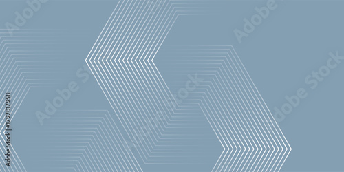 Abstract hexagon lines on gray background. Geometric stripe line art design modern vector texture concept eps10