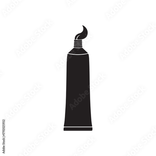 toothpaste silhouette vector illustration on white background 
