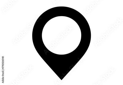 a black map pointer icon on a transparent backgroundblack, flat, icon, mark, pin 