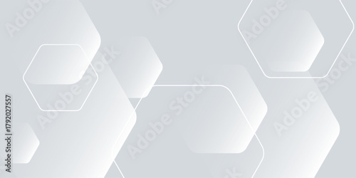 Abstract white background abstract art vector illustration with hexagon shape, Vector