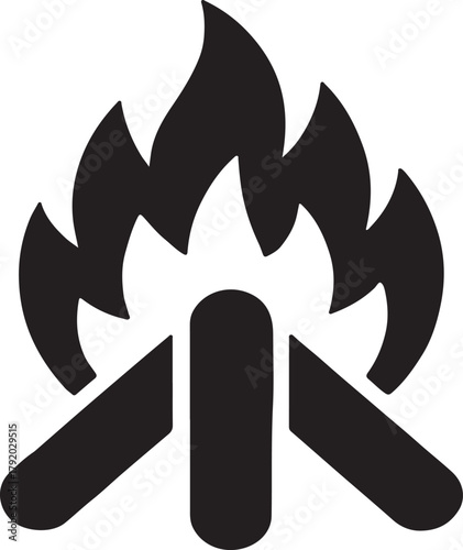 Black silhouette vector icon representing the traditional Lohri festival celebration and cultural heritage