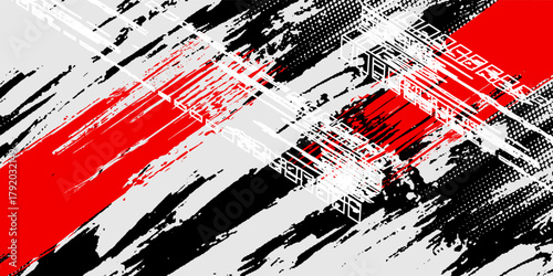 Car decal design vector. Graphic abstract stripe racing background kit designs for wrap vehicle, race car, rally, adventure and livery