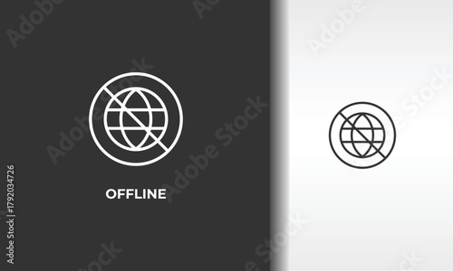 Offline Vector, Icon Or Logo Sign Isolated Symbol Illustration